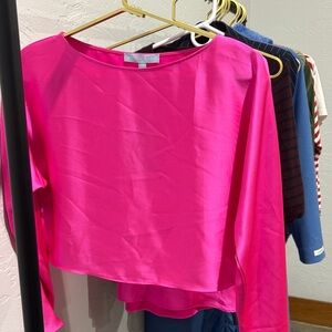 Antonio Melani Bright Pink Long Sleeve Top and Skirt Set